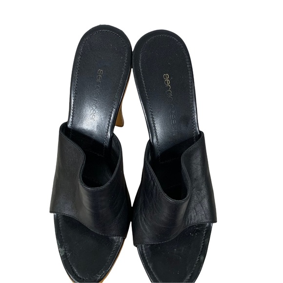 Sergio Rossi Wooden Heeled Mules - Picture 6 of 13